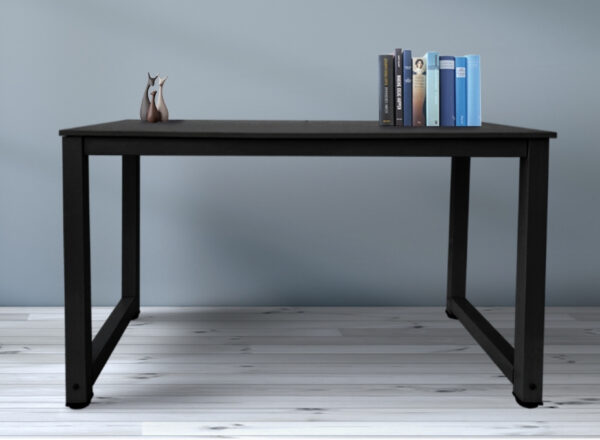 Mesa de escritorio computadora - mesa de cocina - metal madera - 120 cm x 60 cm - negro - VDD World ES