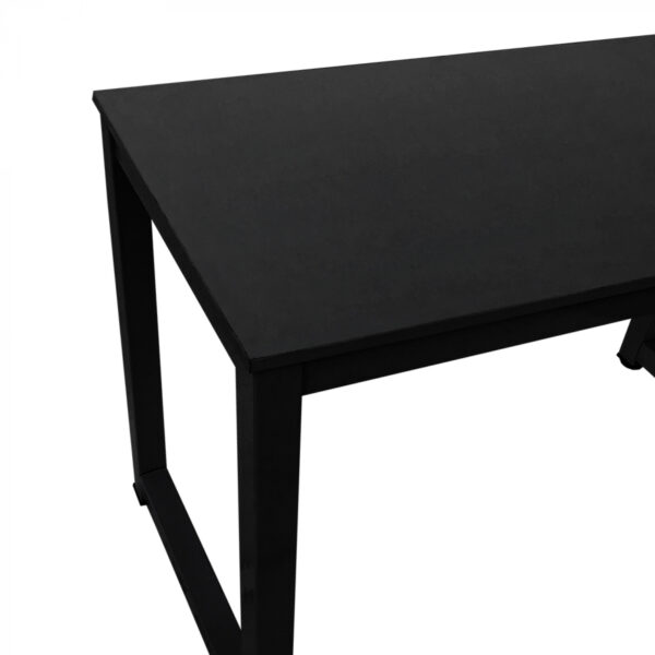 Mesa de escritorio computadora - mesa de cocina - metal madera - 120 cm x 60 cm - negro - VDD World ES