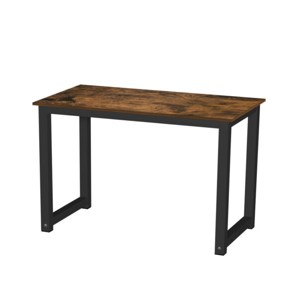 Escritorio - mesa de computadora - mesa de cocina - metal madera - 120 cm x 60 cm - negro - VDD World ES