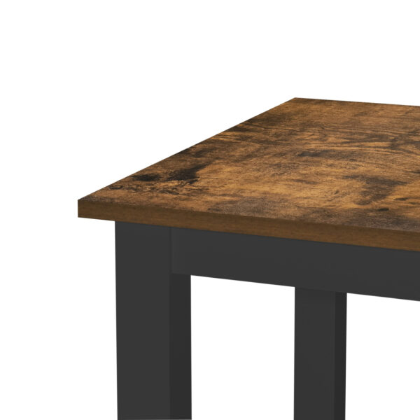 Escritorio - mesa de computadora - mesa de cocina - metal madera - 120 cm x 60 cm - negro - VDD World ES