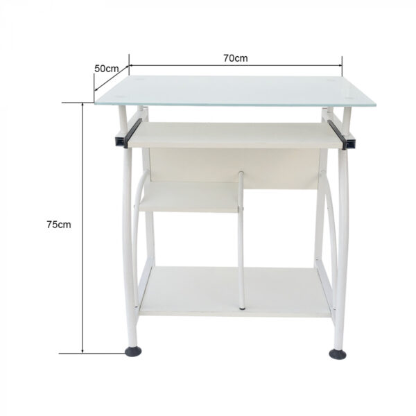 Escritorio portátil mesa de computadora - ahorrador de espacio - 70 cm x 50 cm - blanco - VDD World ES