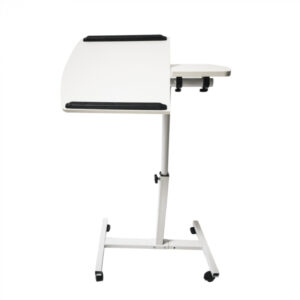 Mesa para portátil soporte para laptop-mesa auxiliar mesa de cama-con ruedas-altura ajustable-blanco