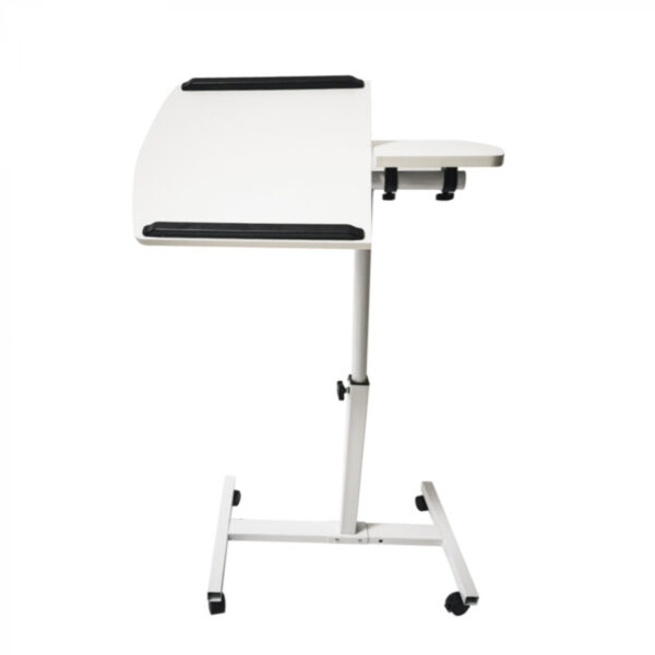 Mesa para portátil soporte para laptop-mesa auxiliar mesa de cama-con ruedas-altura ajustable-blanco - VDD World ES