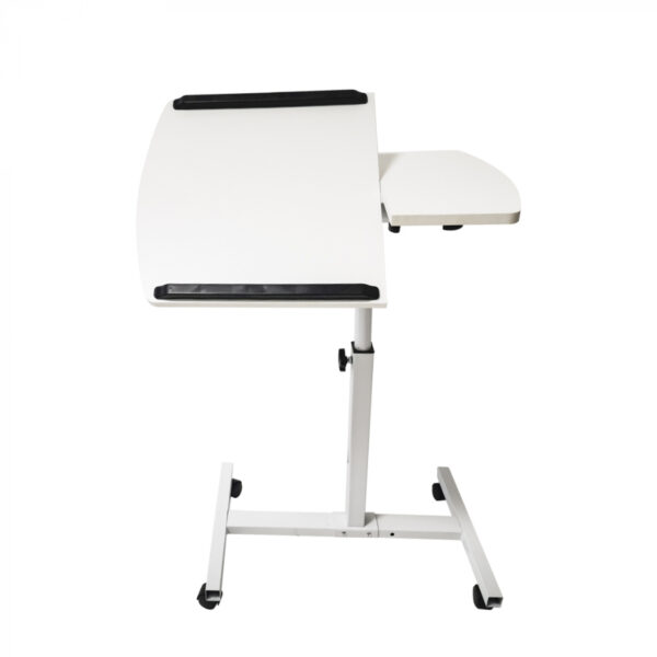 Mesa para portátil soporte para laptop-mesa auxiliar mesa de cama-con ruedas-altura ajustable-blanco - VDD World ES