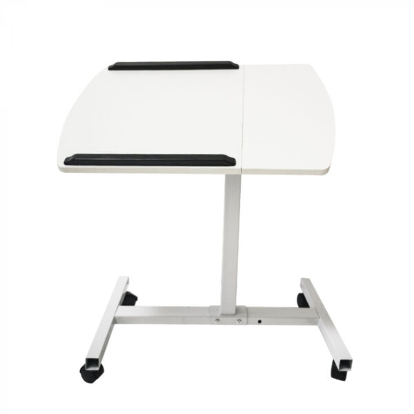 Mesa para portátil soporte para laptop-mesa auxiliar mesa de cama-con ruedas-altura ajustable-blanco - VDD World ES