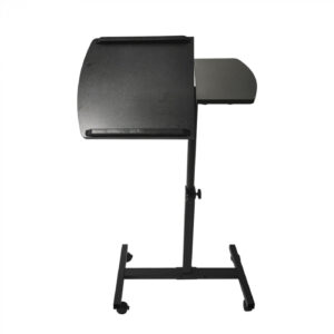 Mesa para portátil soporte para laptop-mesa auxiliar mesa de cama-con ruedas-altura ajustable-negro