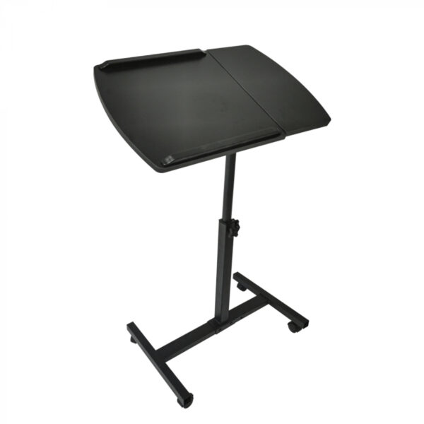 Mesa para portátil soporte para laptop-mesa auxiliar mesa de cama-con ruedas-altura ajustable-negro - VDD World ES