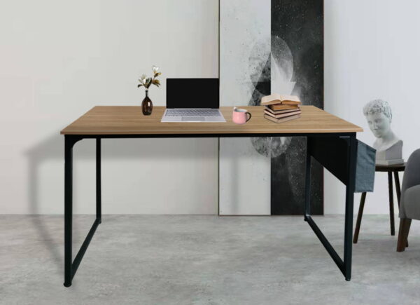 Bureau Stoer - mesa de computadora - mesa para portátil - 120 cm de ancho - marrón claro - VDD World ES