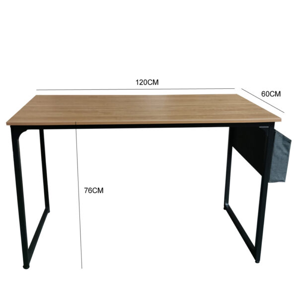 Bureau Stoer - mesa de computadora - mesa para portátil - 120 cm de ancho - marrón claro - VDD World ES