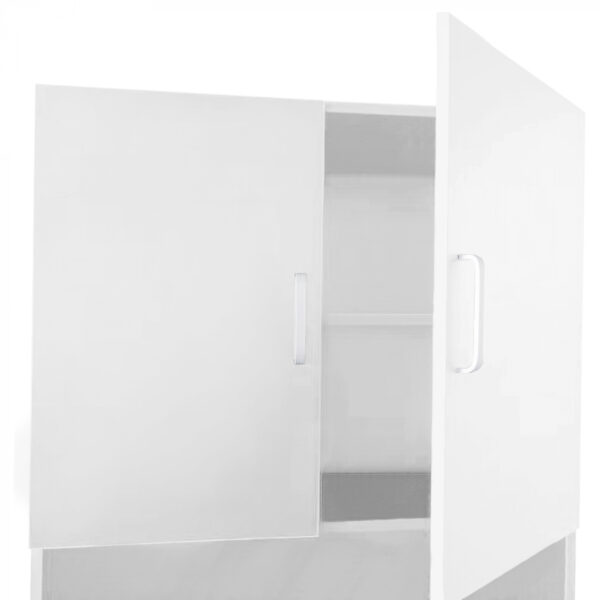 Armario para lavadora secadora - mueble de conversión lavadora secadora - 190 cm de alto - blanco - VDD World ES