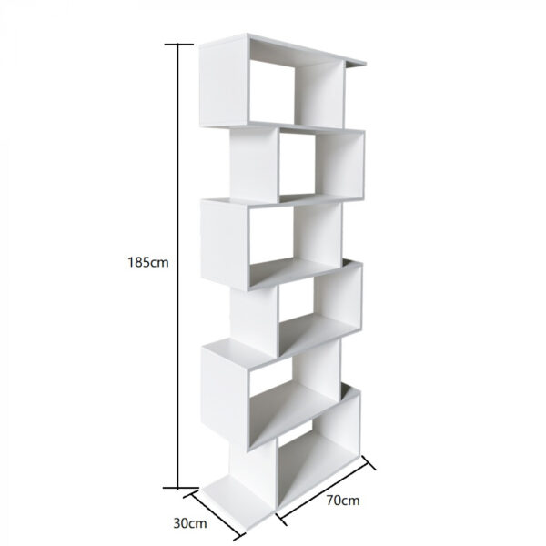 Estantería de cubos apilados - 185 cm de alto - blanco - VDD World ES