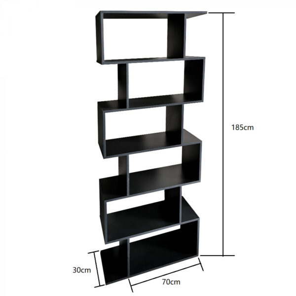 Estantería de cubos apilados - armario de pared - 185 cm de alto - negro - VDD World ES