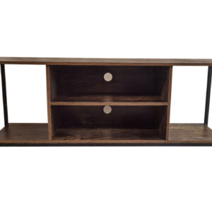 Mueble de TV Stoer - aparador industrial vintage - 130 cm de ancho - marrón