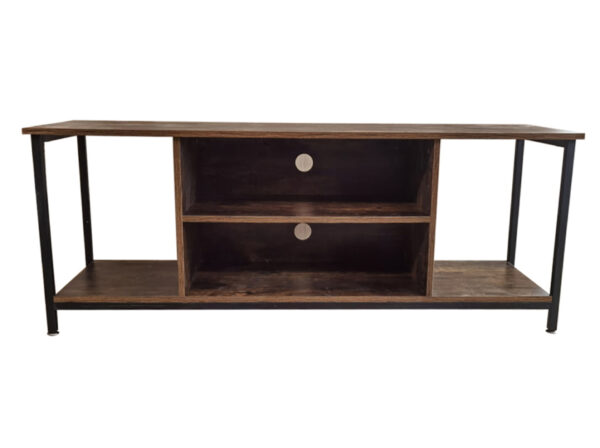 Mueble de TV Stoer - aparador industrial vintage - 130 cm de ancho - marrón - VDD World ES