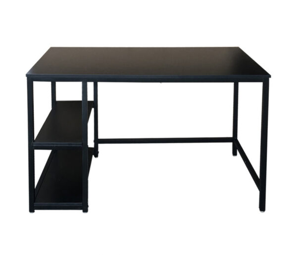 Bureau Stoer - mesa de computadora - diseño industrial - con estantes de almacenamiento - negro - VDD World ES