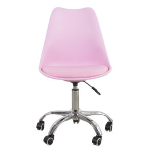 Silla de oficina rosa - altura ajustable