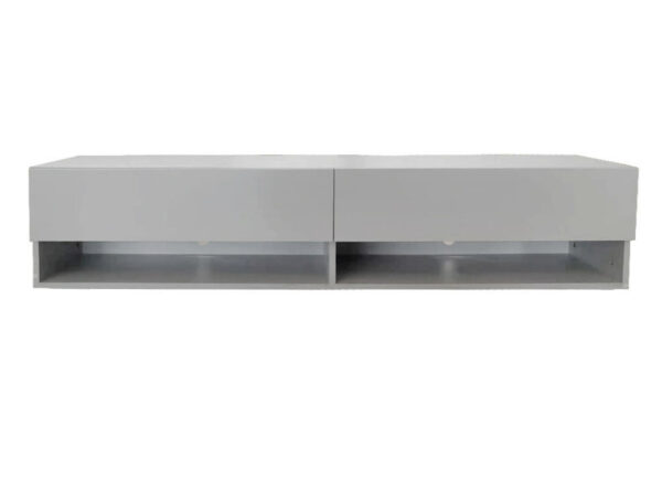 Mueble de TV aparador de TV Wander colgante 140 cm de ancho gris - VDD World ES