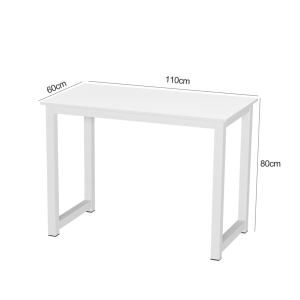 Mesa de escritorio - mesa de cocina - 110 cm de ancho - blanco - VDD World ES