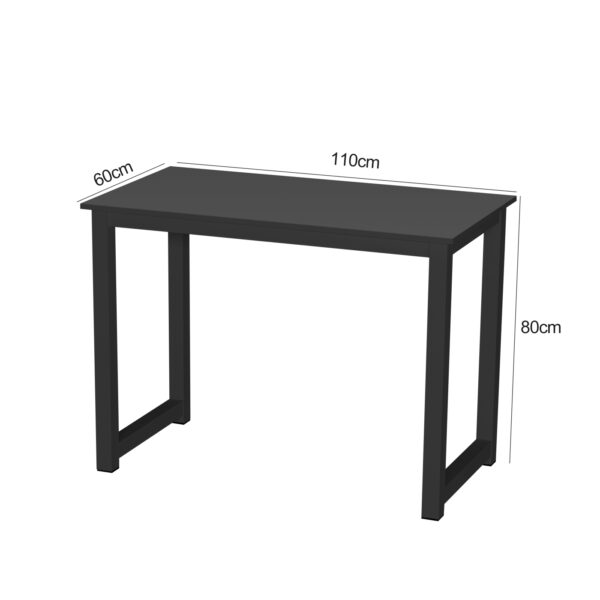 Mesa de escritorio - mesa de cocina - 110 cm de ancho - negro - VDD World ES