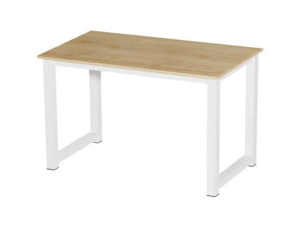 Mesa de escritorio - mesa de cocina - 110 cm de ancho - marrón blanco - VDD World ES