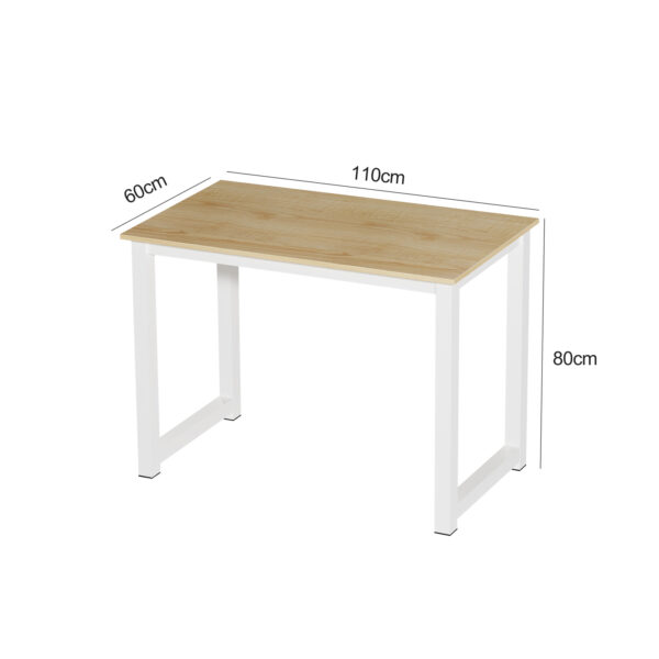 Mesa de escritorio - mesa de cocina - 110 cm de ancho - marrón blanco - VDD World ES