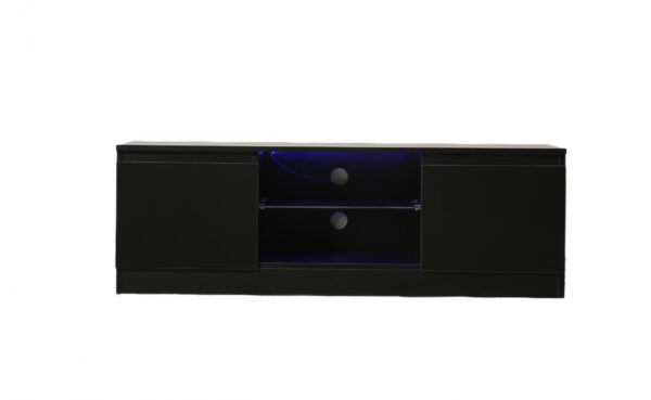 Aparador de TV - Mueble de TV - 120 cm de ancho - negro - VDD World ES