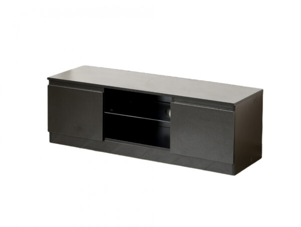 Aparador de TV - Mueble de TV - 120 cm de ancho - negro - VDD World ES