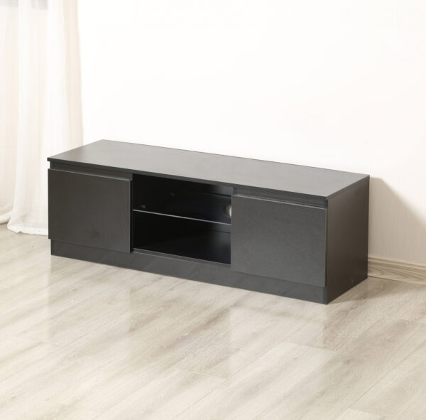 Aparador de TV - Mueble de TV - 120 cm de ancho - negro - VDD World ES