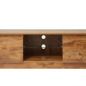 Mueble de TV aparador - Armario de TV - 120 cm de ancho - estructura de madera marrón