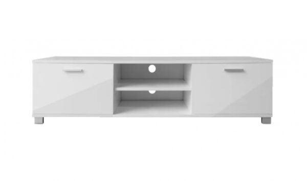 Mueble de TV - aparador - iluminación LED - 140 cm de ancho - blanco - VDD World ES