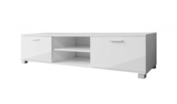 Mueble de TV - aparador - iluminación LED - 140 cm de ancho - blanco - VDD World ES