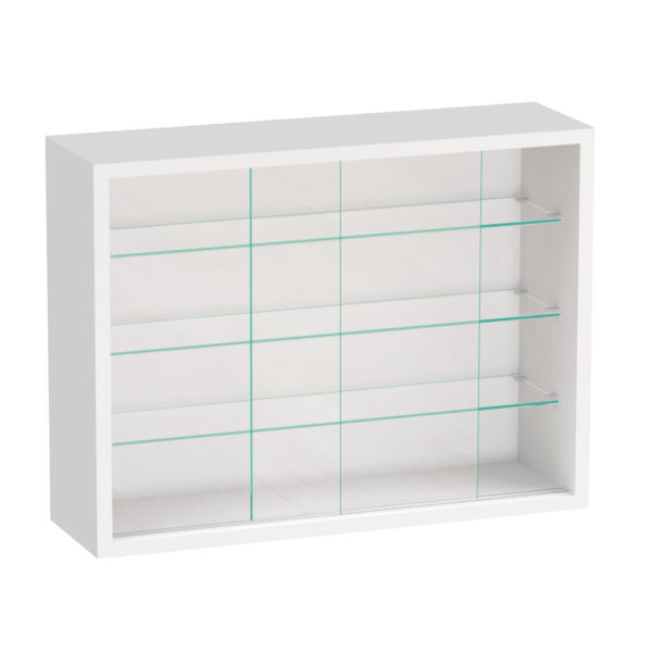 Vitrina de pie colgante de pared - puertas correderas - 50 x 40 x 13 cm - VDD World ES