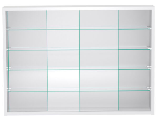 Vitrina de pie colgante de pared - puertas correderas - 75 x 55 x 12 cm - VDD World ES