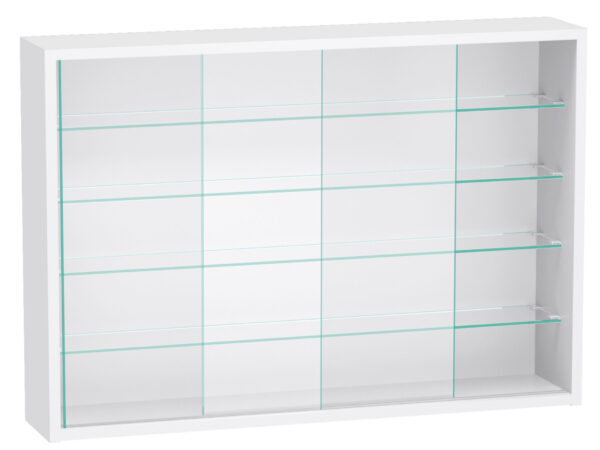 Vitrina de pie colgante de pared - puertas correderas - 75 x 55 x 12 cm - VDD World ES