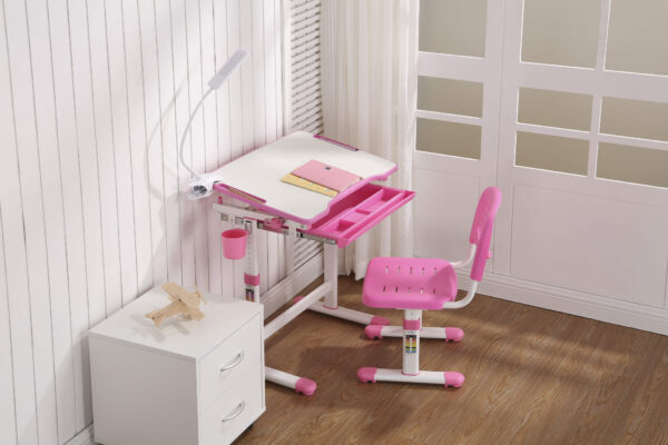 Mesa de dibujo para niños con silla de escritorio-mesa escolar-ergonómicamente ajustable en altura - VDD World ES