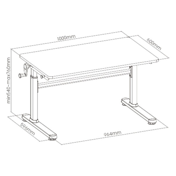 Mesa de dibujo para niños - ergonómica y ajustable en altura - mesa escolar - VDD World ES