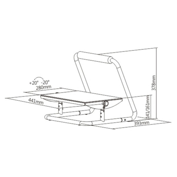 Reposapiés de escritorio ergonómico ajustable - reposapiés - inclinable altura ajustable - VDD World ES