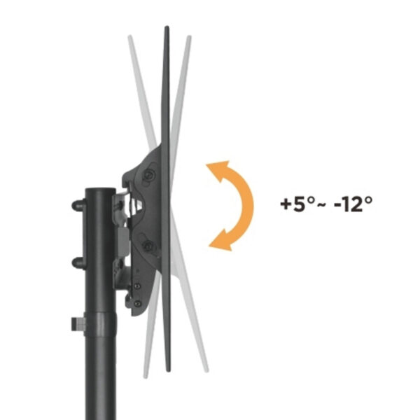 Soporte de TV estándar - móvil - altura ajustable - VDD World ES