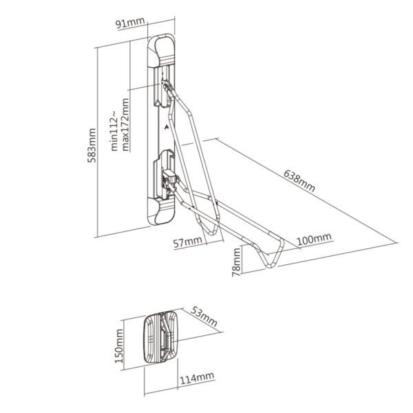 Soporte de pared para bicicleta, ahorra espacio, para neumáticos de hasta 2.1 pulgadas. - VDD World ES