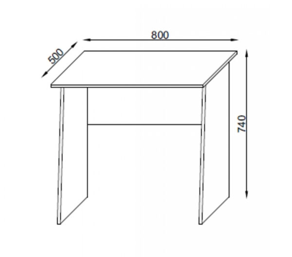 Escritorio - mesa para portátil Masola Mini - color roble blanco - 80 cm de ancho - VDD World ES