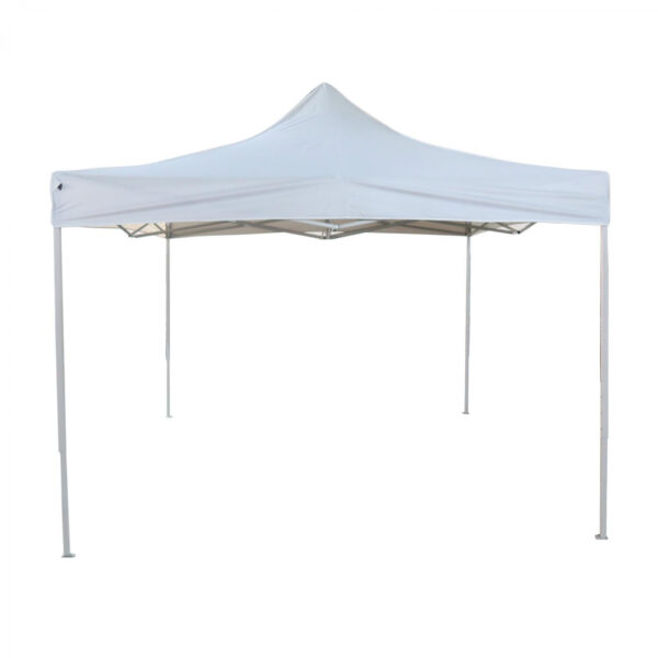 Carpa plegable 3x3, estructura acordeón, tela Oxford 420D blanca con recubrimiento PVC. - VDD World ES