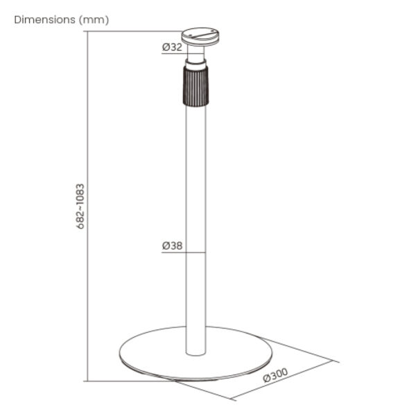 VDD Soporte de suelo Sonos® - Soporte de altavoz - Altavoz de suelo - Apto para Sonos era 100 & 300 - VDD World ES