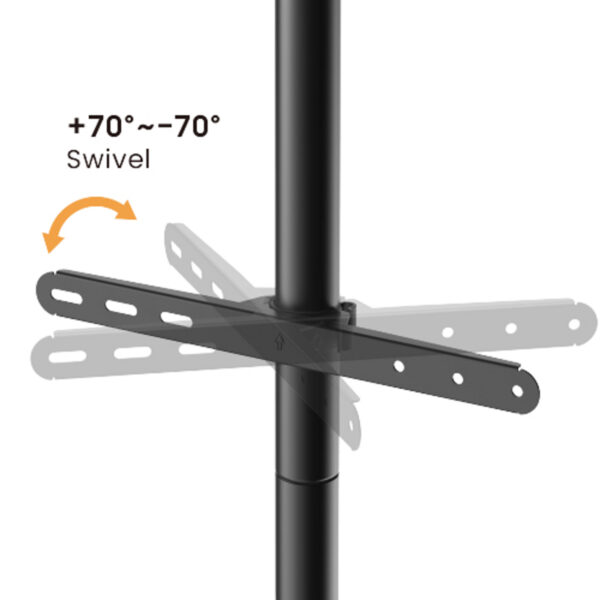 Diseño moderno de estudio con soporte de TV giratorio y ajustable para 32-70 pulgadas. - VDD World ES