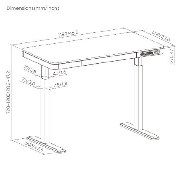 VDD Gaming Desk Premium - Sit Stand Desk - Ajustable eléctricamente en altura - Gaming Desk - VDD World ES